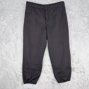 Mizuno Women Baseball Softball Pants Black Large Athletic Logo Embroidered